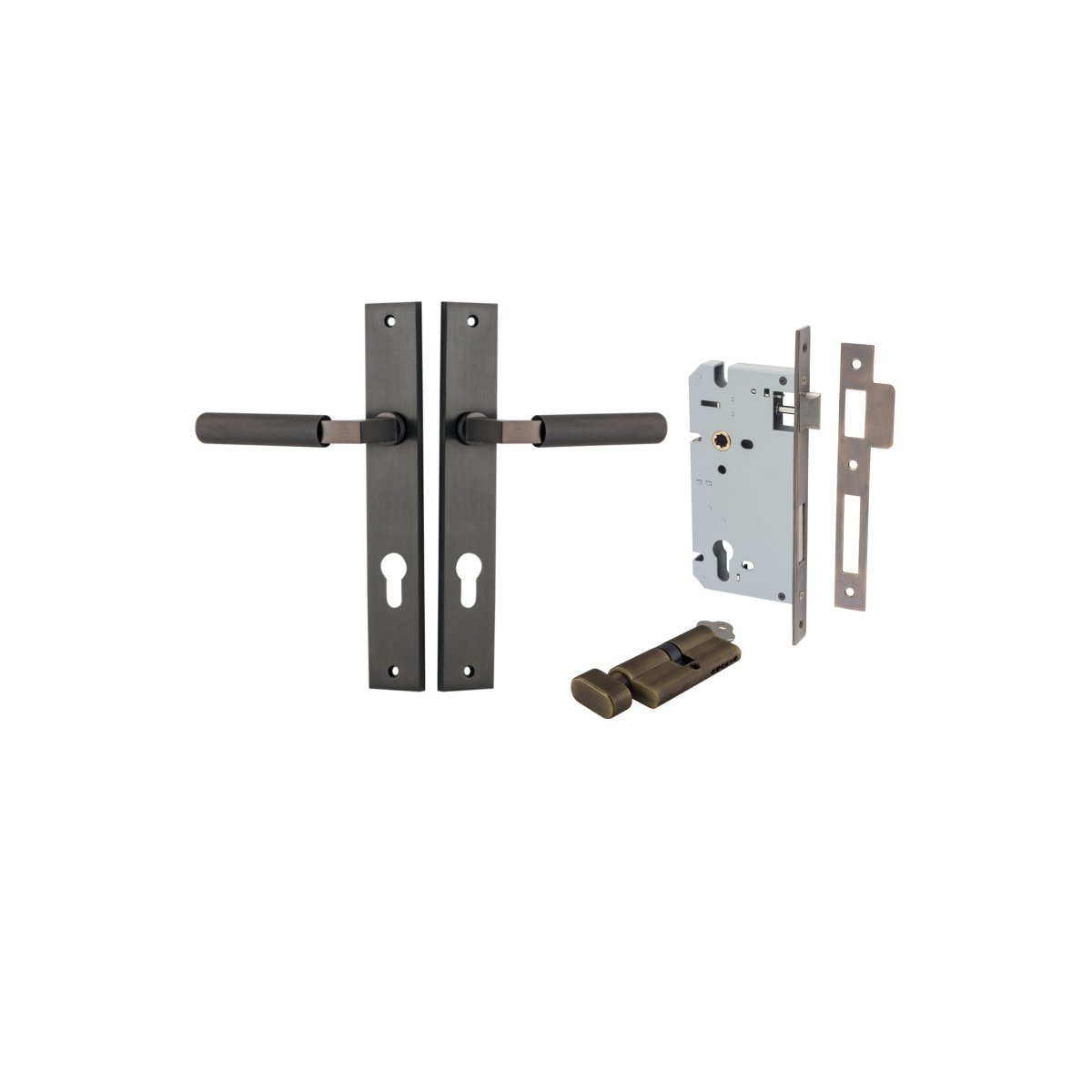 Brunswick Lever - Rectangular Backplate - Entry - Point - 10752KENTR60KT - Iver