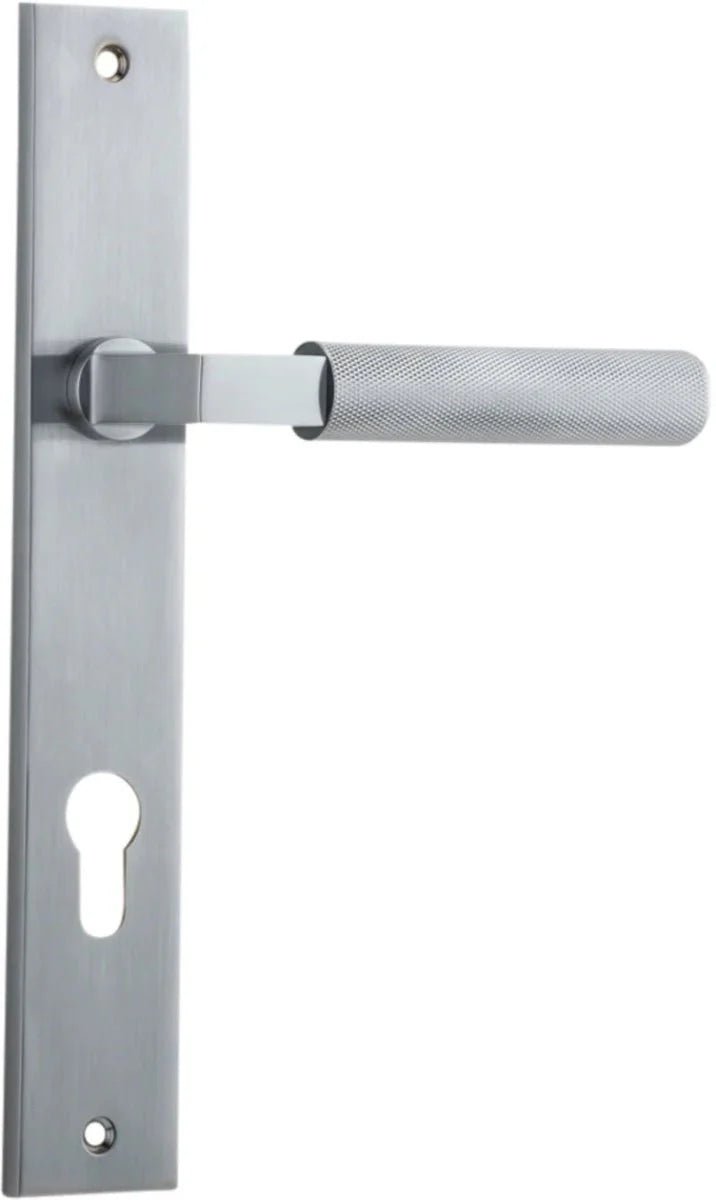 Brunswick Lever - Rectangular Backplate - Entry - Point - 12252E85 - Iver