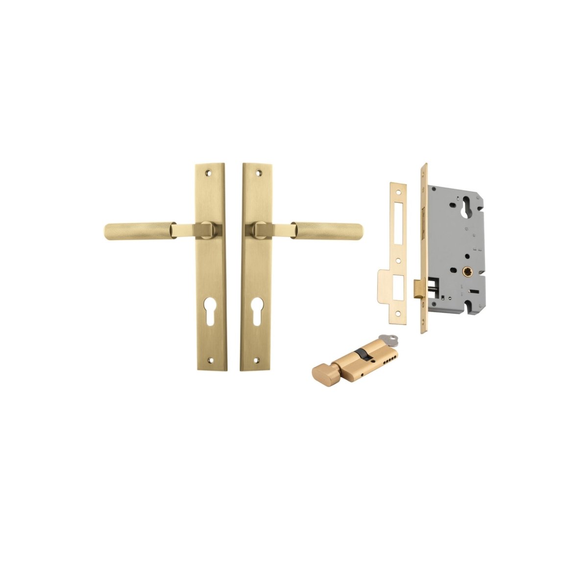 Brunswick Lever - Rectangular Backplate - Entry - Point - 16252KENTR60KT - Iver