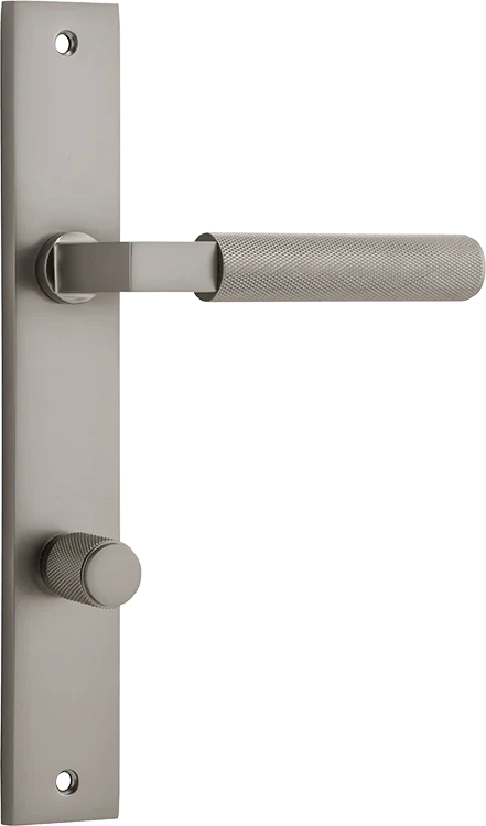 Brunswick Lever - Rectangular Backplate - Entry Point - Iver - Satin Nickel - Door Levers