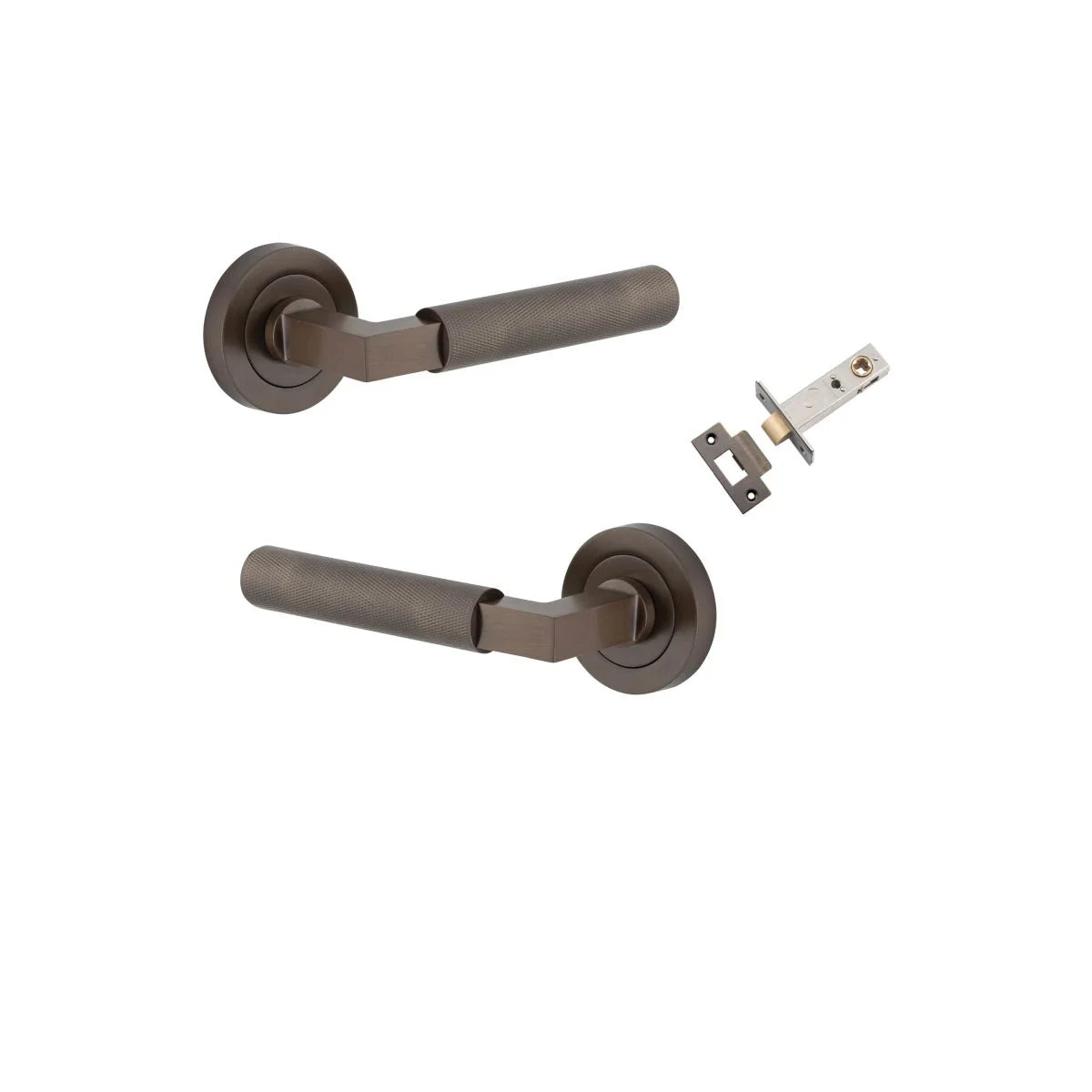 Brunswick Lever - Round Rose - Entry Point - Iver - Signature Brass - Door Levers