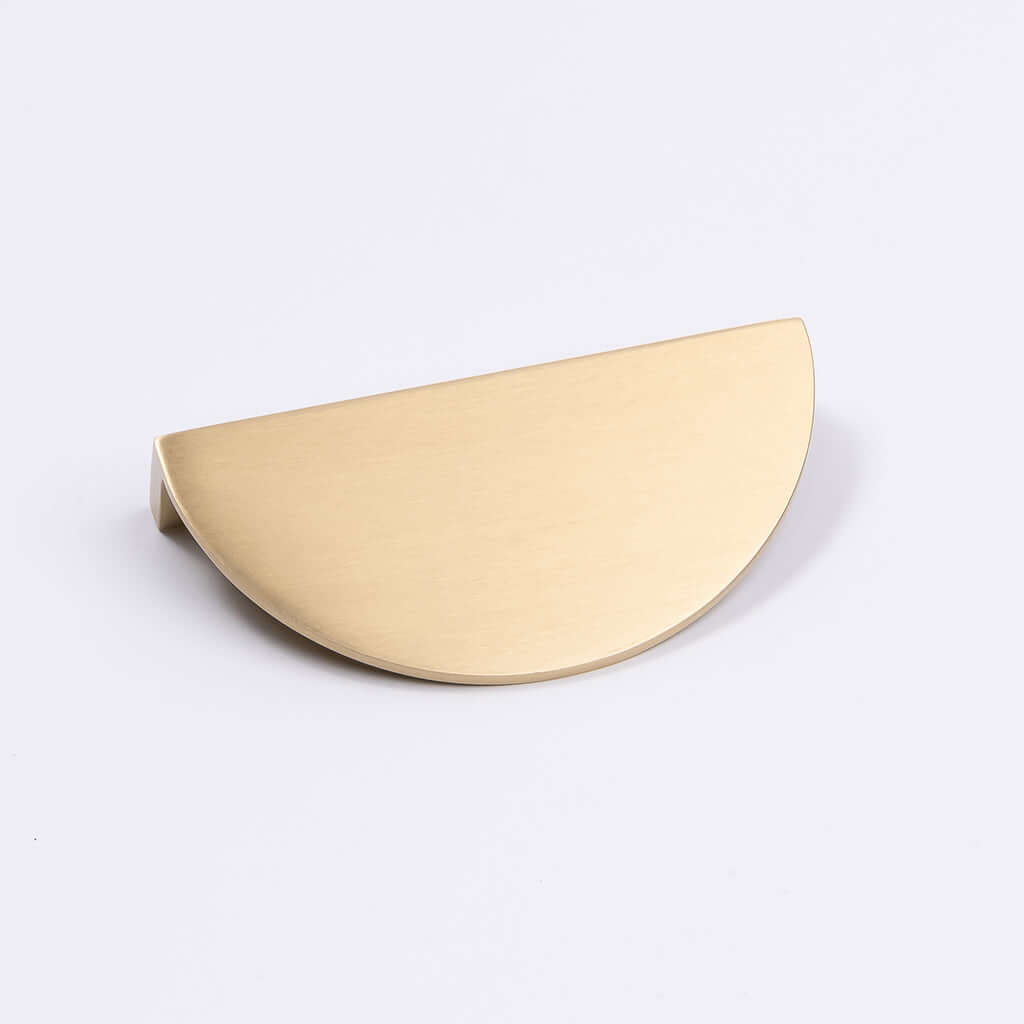 Brushed Brass Half Moon Cabinet Pull - Iris - Manovella - Entry - Point - CABIRI100BB - Manovella