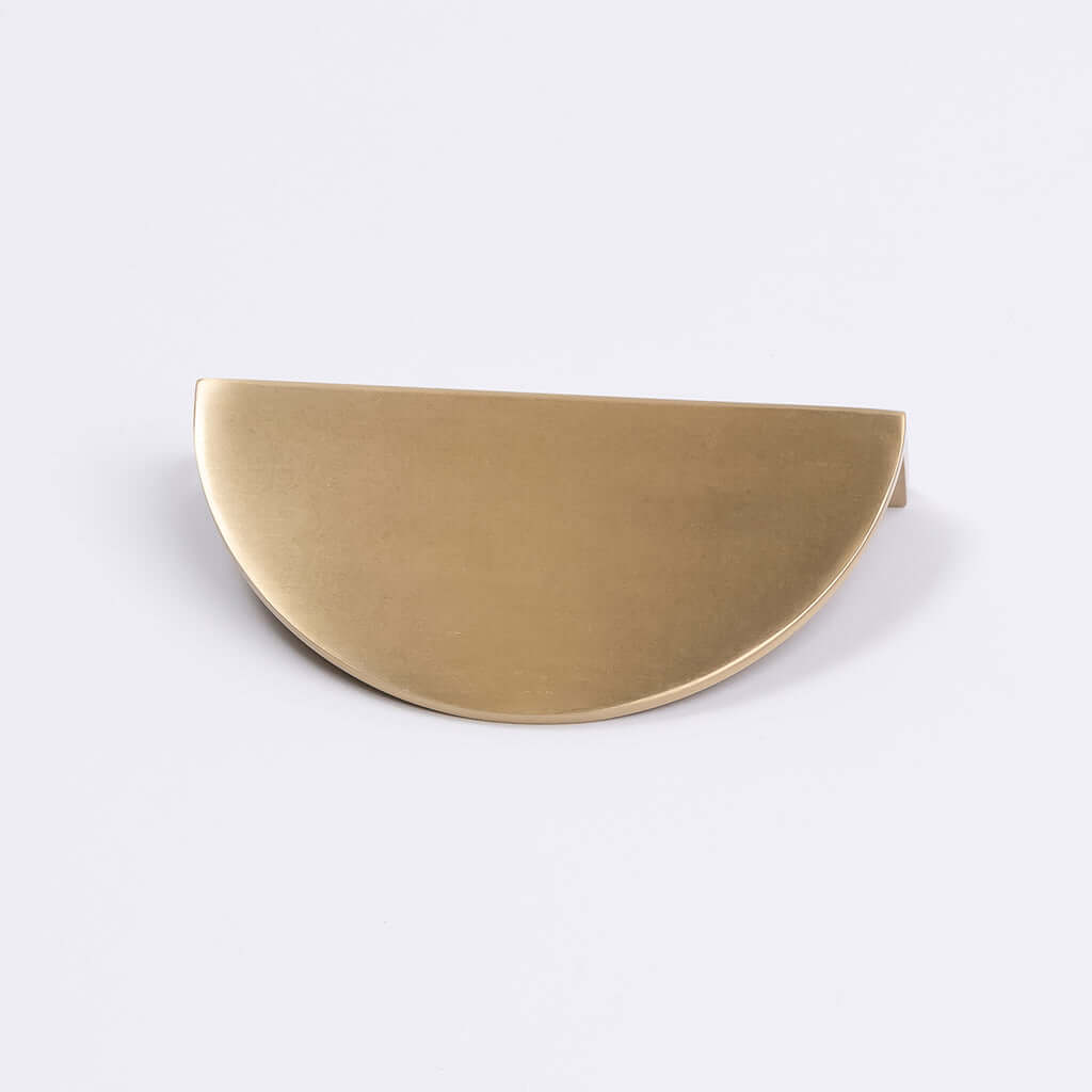 Brushed Brass Half Moon Cabinet Pull - Iris - Manovella - Entry - Point - CABIRI100BB - Manovella