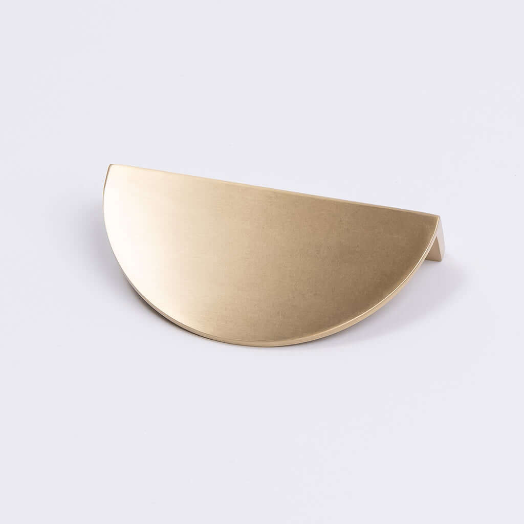 Brushed Brass Half Moon Cabinet Pull - Iris - Manovella - Entry - Point - CABIRI100BB - Manovella