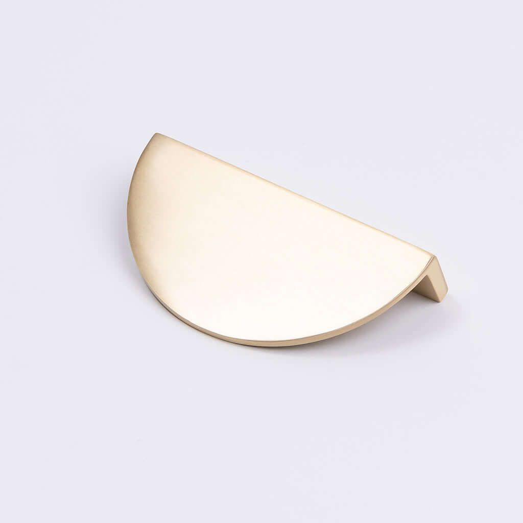 Brushed Brass Half Moon Cabinet Pull - Iris - Manovella - Entry - Point - CABIRI100BB - Manovella