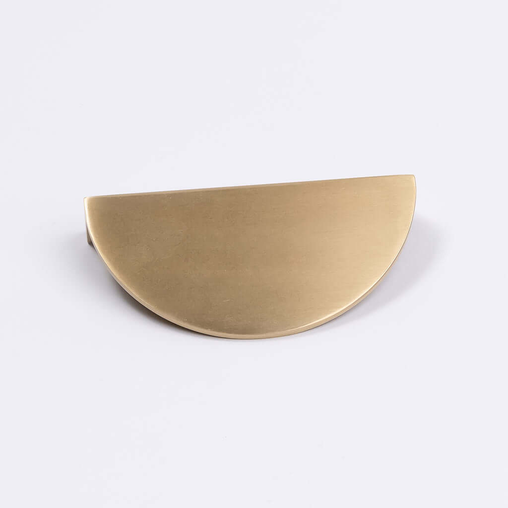 Brushed Brass Half Moon Cabinet Pull - Iris - Manovella - Entry - Point - CABIRI100BB - Manovella