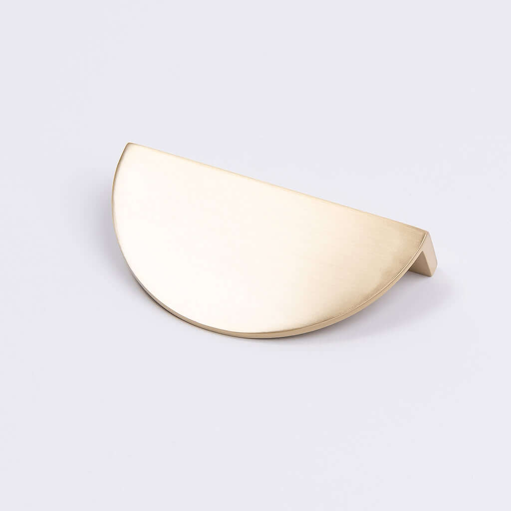 Brushed Brass Half Moon Cabinet Pull - Iris - Manovella - Entry - Point - CABIRI100BB - Manovella