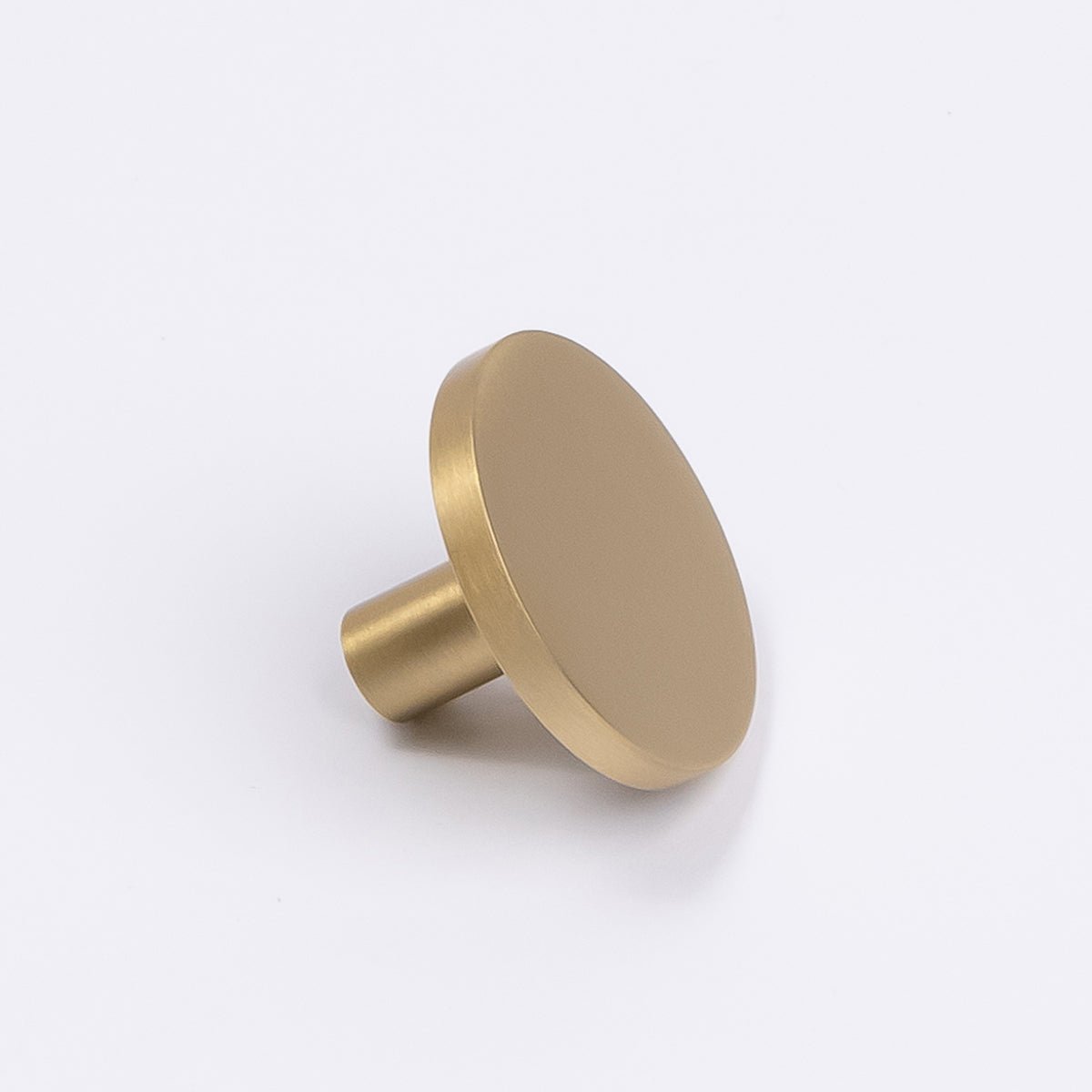 Brushed Brass Round Profile Cabinet Knob - Olivia - Manovella - Entry - Point - CABOLI33BB - Manovella