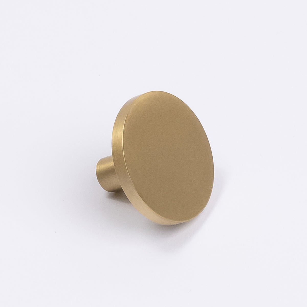 Brushed Brass Round Profile Cabinet Knob - Olivia - Manovella - Entry - Point - CABOLI33BB - Manovella