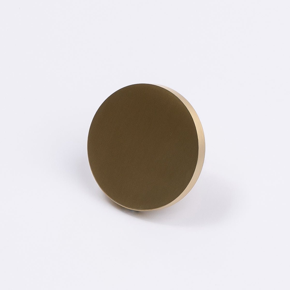 Brushed Brass Round Profile Cabinet Knob - Olivia - Manovella - Entry - Point - CABOLI33BB - Manovella