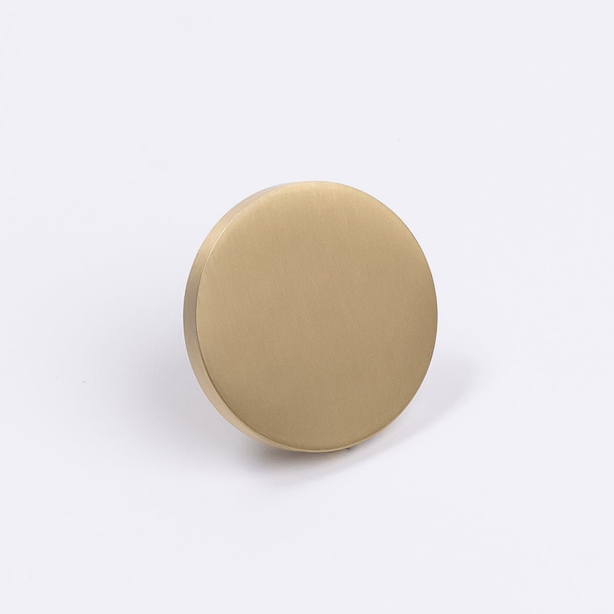 Brushed Brass Round Profile Cabinet Knob - Olivia - Manovella - Entry - Point - CABOLI33BB - Manovella