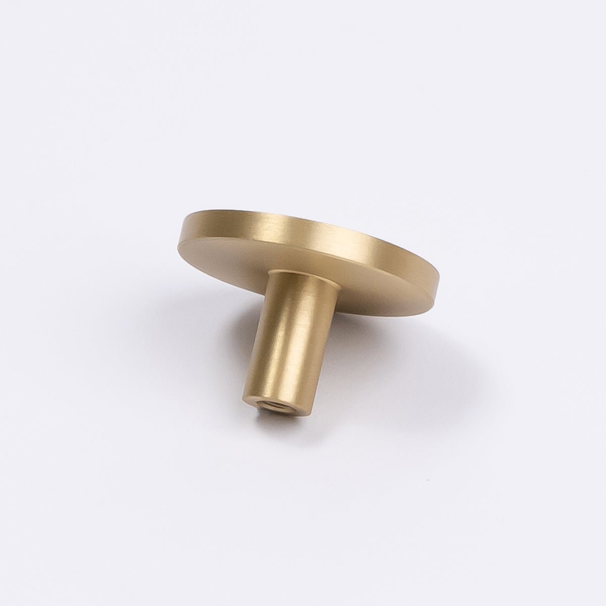 Brushed Brass Round Profile Cabinet Knob - Olivia - Manovella - Entry - Point - CABOLI33BB - Manovella