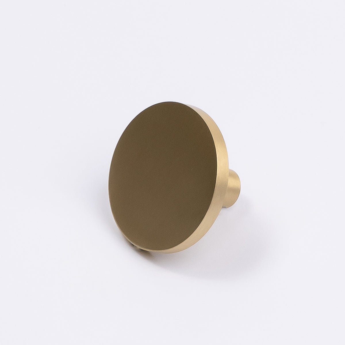 Brushed Brass Round Profile Cabinet Knob - Olivia - Manovella - Entry - Point - CABOLI33BB - Manovella