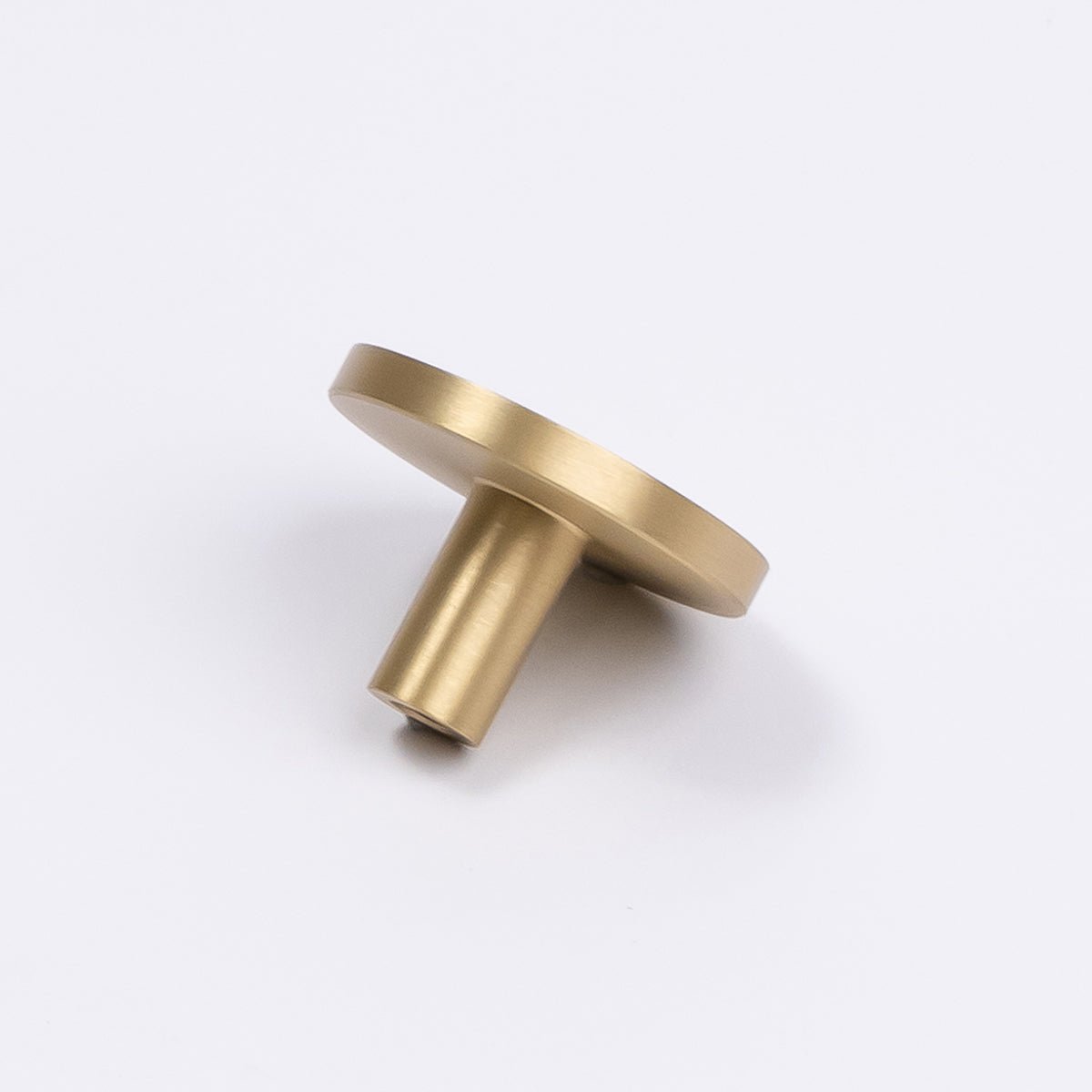 Brushed Brass Round Profile Cabinet Knob - Olivia - Manovella - Entry - Point - CABOLI33BB - Manovella