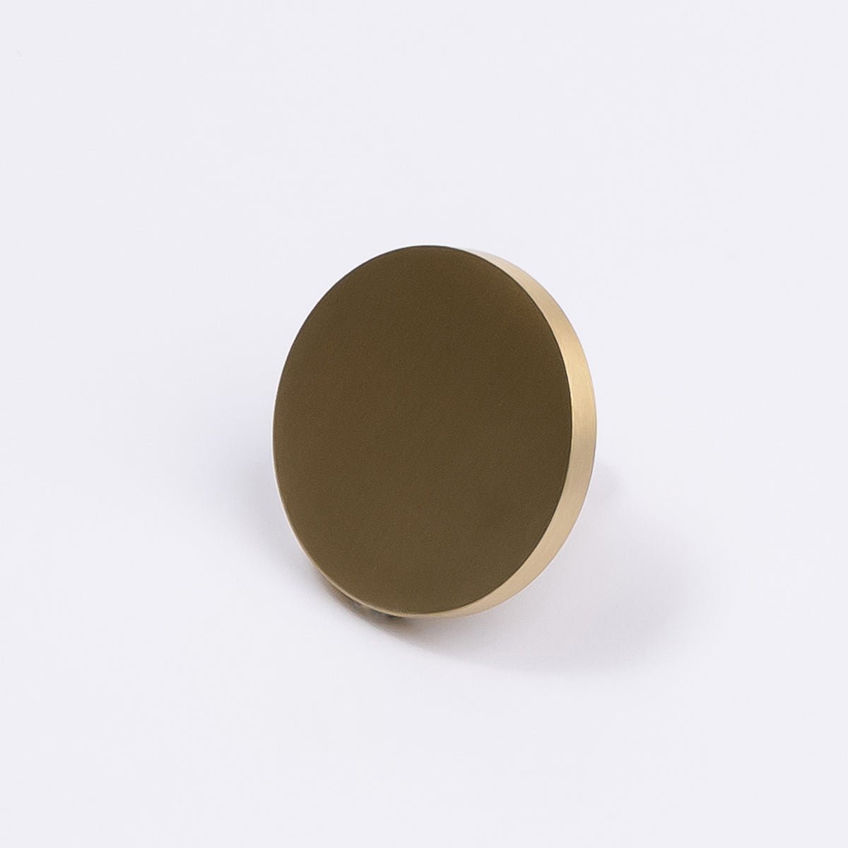 Brushed Brass Round Profile Cabinet Knob - Olivia - Manovella - Entry - Point - CABOLI33BB - Manovella