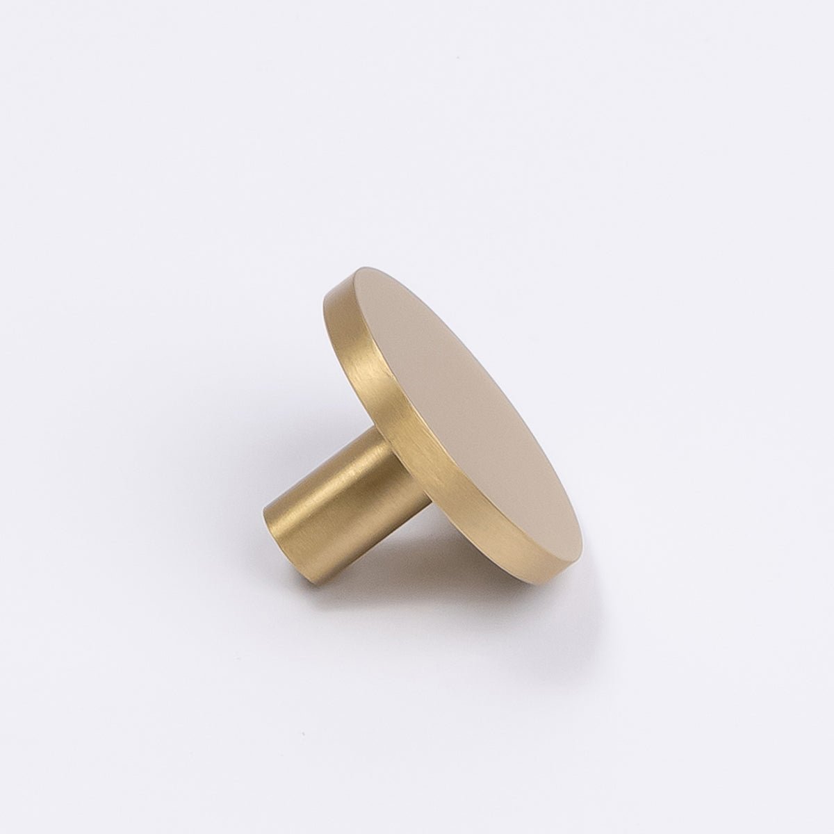 Brushed Brass Round Profile Cabinet Knob - Olivia - Manovella - Entry - Point - CABOLI33BB - Manovella