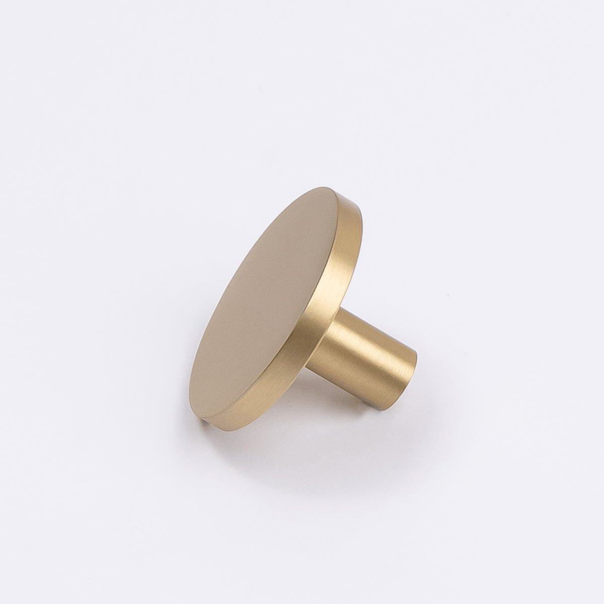 Brushed Brass Round Profile Cabinet Knob - Olivia - Manovella - Entry - Point - CABOLI33BB - Manovella