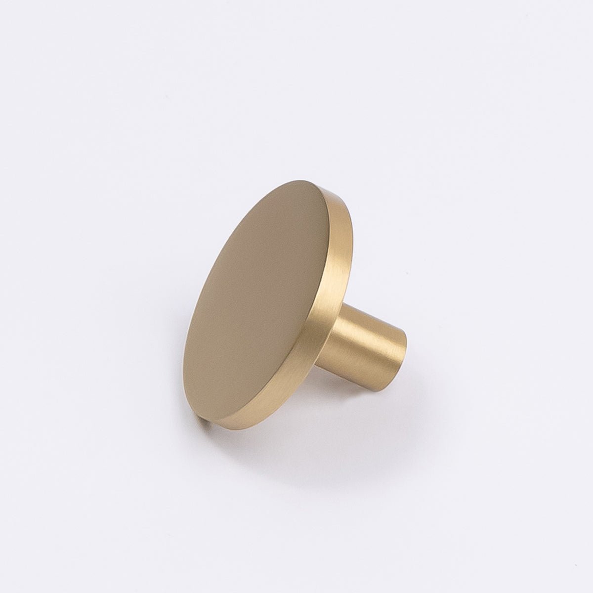 Brushed Brass Round Profile Cabinet Knob - Olivia - Manovella - Entry - Point - CABOLI33BB - Manovella