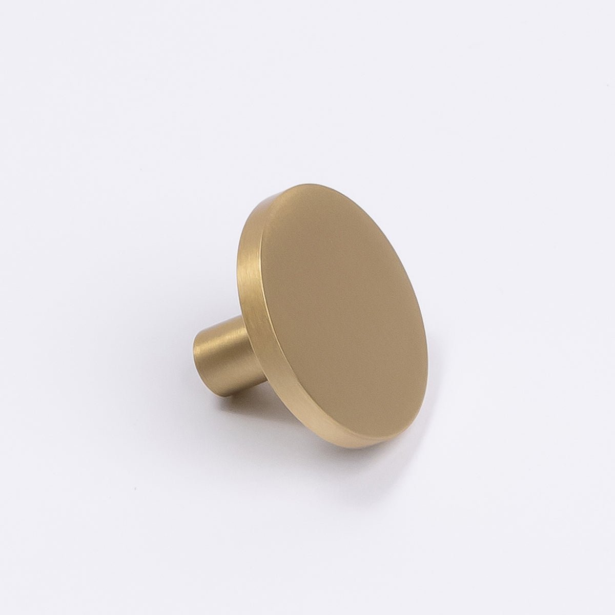 Brushed Brass Round Profile Cabinet Knob - Olivia - Manovella - Entry - Point - CABOLI33BB - Manovella