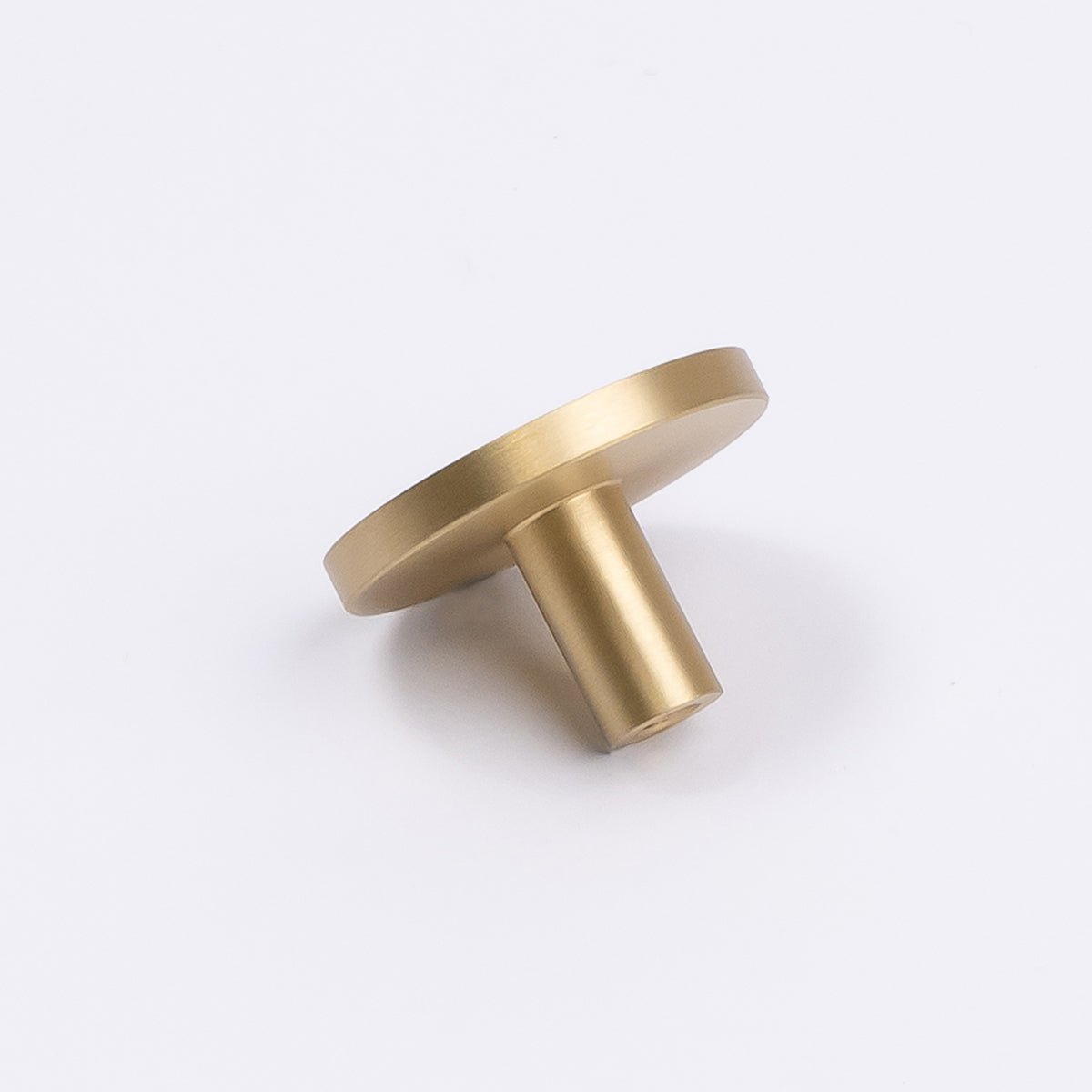 Brushed Brass Round Profile Cabinet Knob - Olivia - Manovella - Entry - Point - CABOLI33BB - Manovella