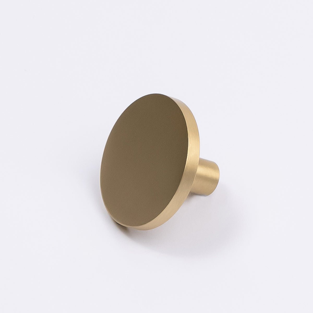 Brushed Brass Round Profile Cabinet Knob - Olivia - Manovella - Entry - Point - CABOLI33BB - Manovella