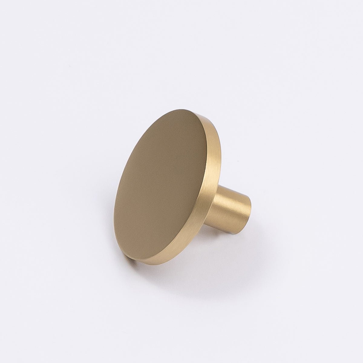 Brushed Brass Round Profile Cabinet Knob - Olivia - Manovella - Entry - Point - CABOLI33BB - Manovella