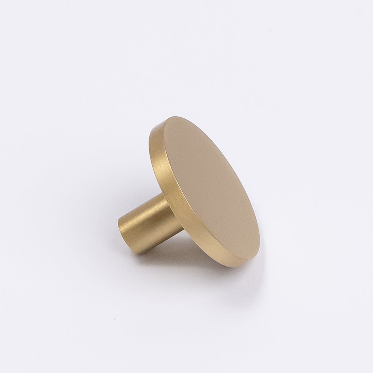 Brushed Brass Round Profile Cabinet Knob - Olivia - Manovella - Entry - Point - CABOLI33BB - Manovella