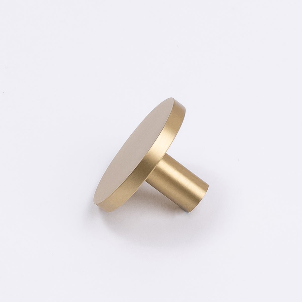 Brushed Brass Round Profile Cabinet Knob - Olivia - Manovella - Entry - Point - CABOLI33BB - Manovella