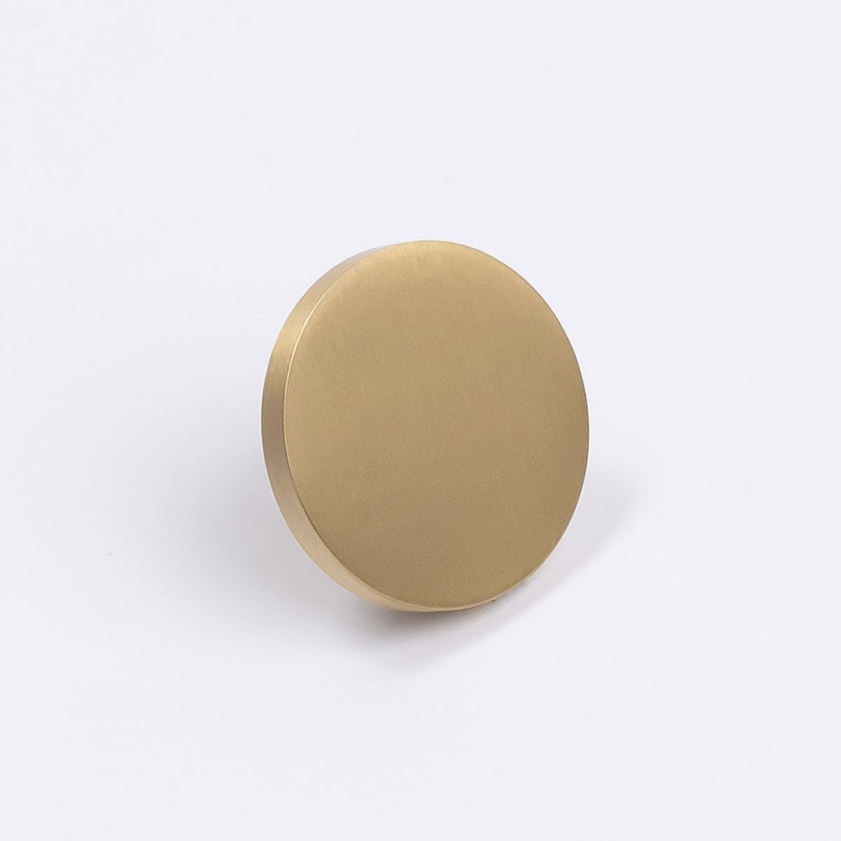 Brushed Brass Round Profile Cabinet Knob - Olivia - Manovella - Entry - Point - CABOLI33BB - Manovella