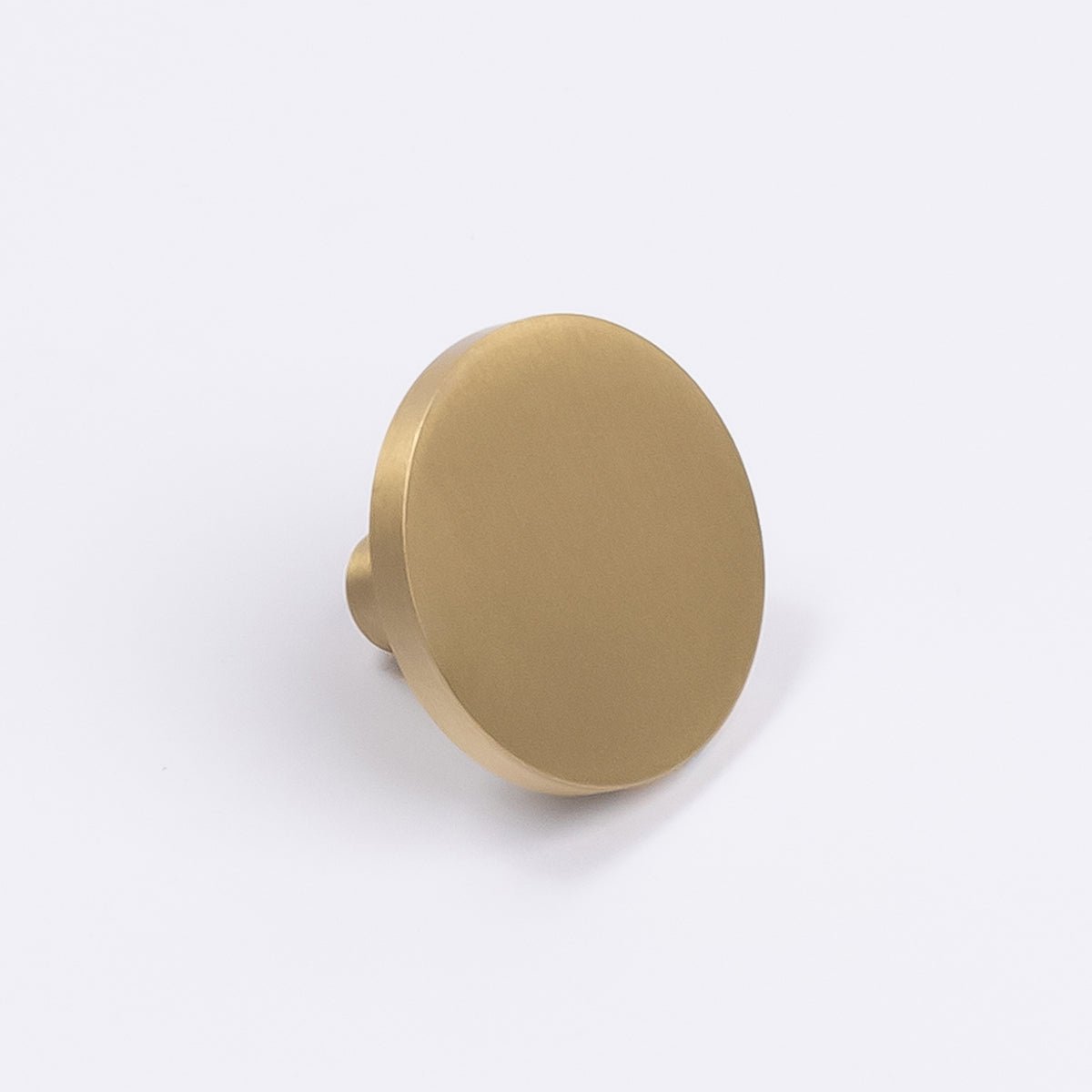 Brushed Brass Round Profile Cabinet Knob - Olivia - Manovella - Entry - Point - CABOLI33BB - Manovella