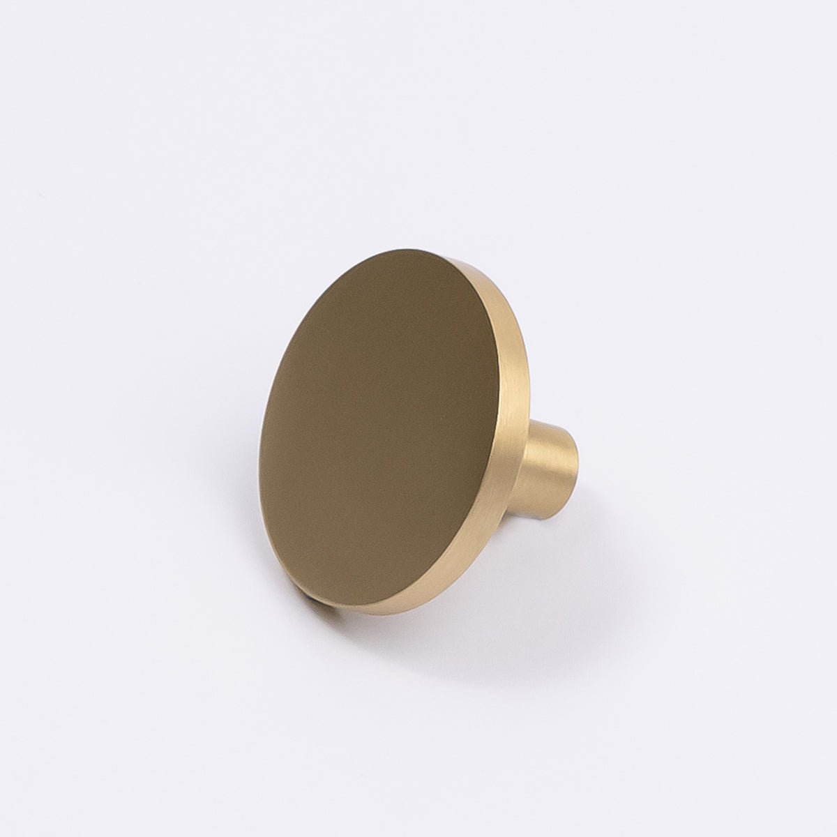 Brushed Brass Round Profile Cabinet Knob - Olivia - Manovella - Entry - Point - CABOLI33BB - Manovella