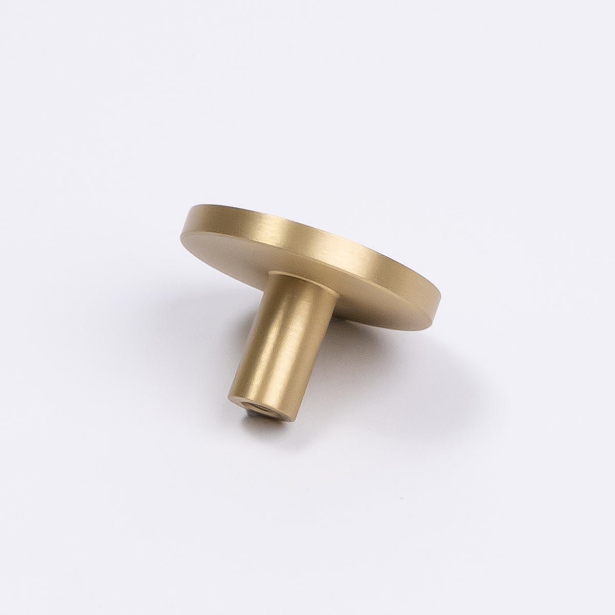 Brushed Brass Round Profile Cabinet Knob - Olivia - Manovella - Entry - Point - CABOLI33BB - Manovella