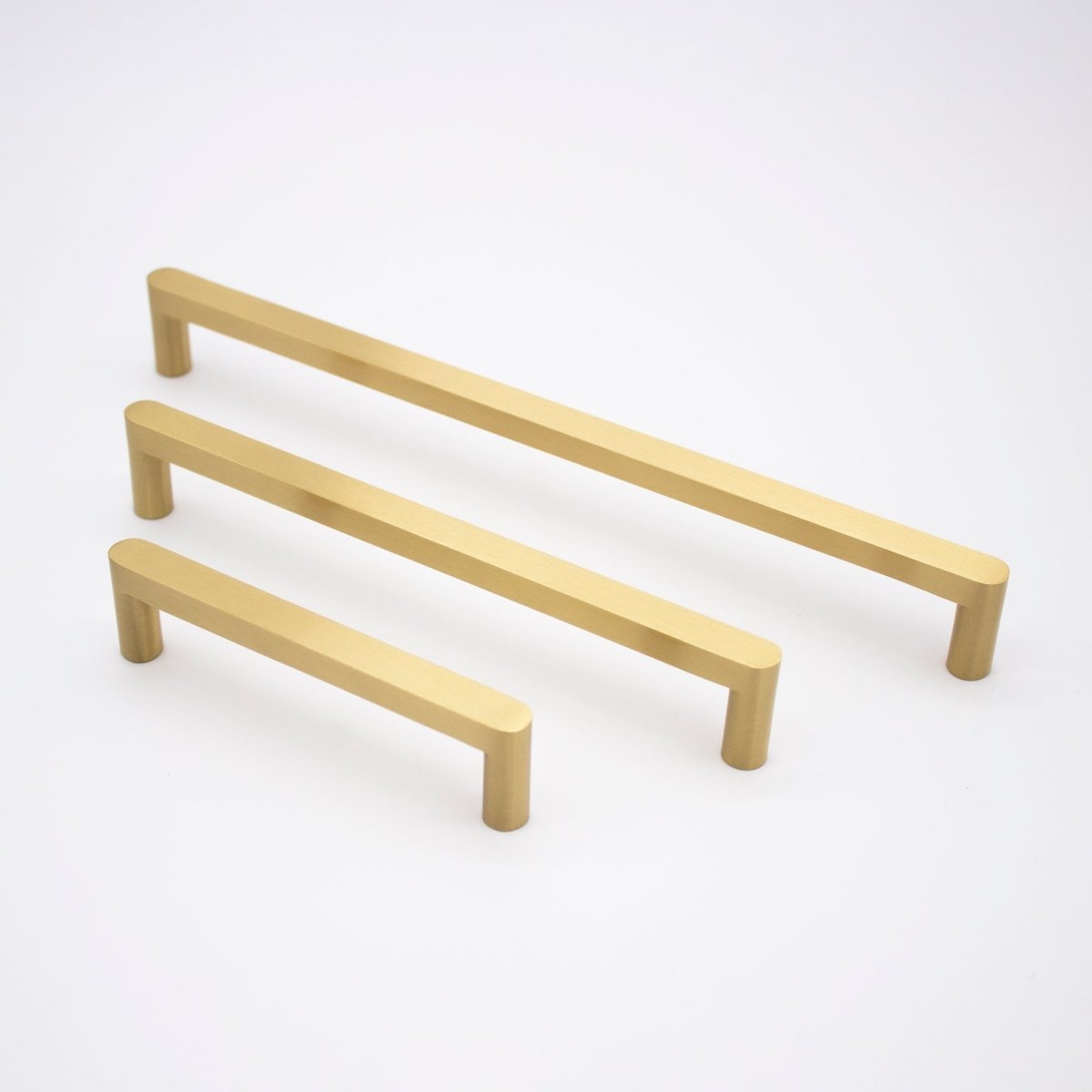 Brushed Brass Straight Profile Cabinet Pull - Clio - Manovella - Entry - Point - CABCLI105BB - Manovella