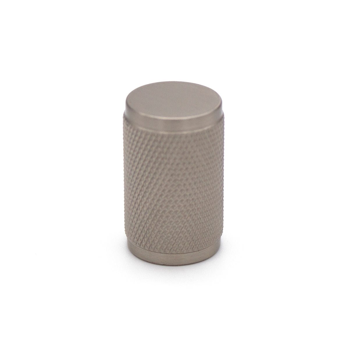 Brushed Nickel Knurled Cabinet Knob - Helena - Manovella - Entry - Point - CABHEL18BN - Manovella