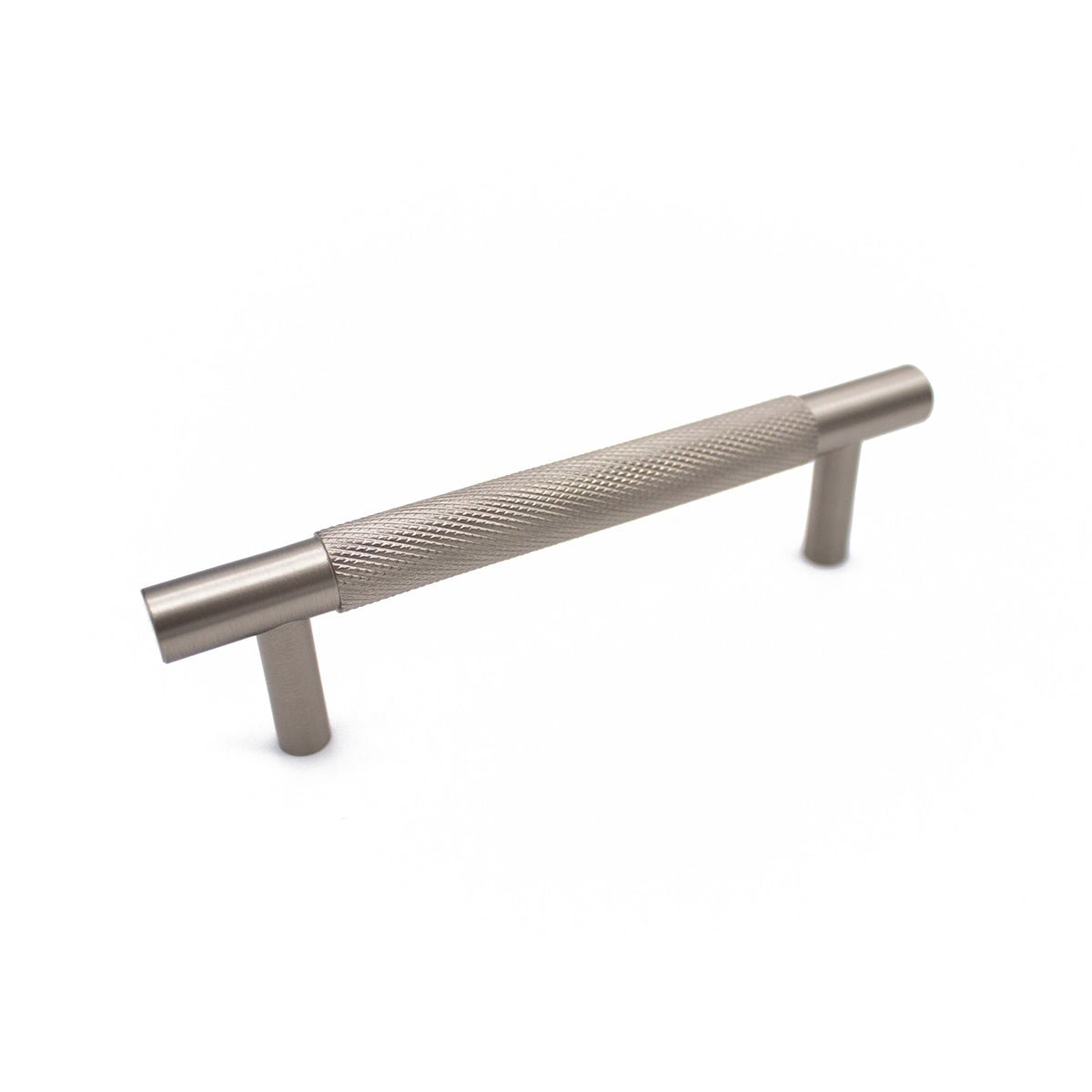 Brushed Nickel Knurled Drawer Pull - Charmian - Manovella - Entry - Point - CABCHA130BN - Manovella