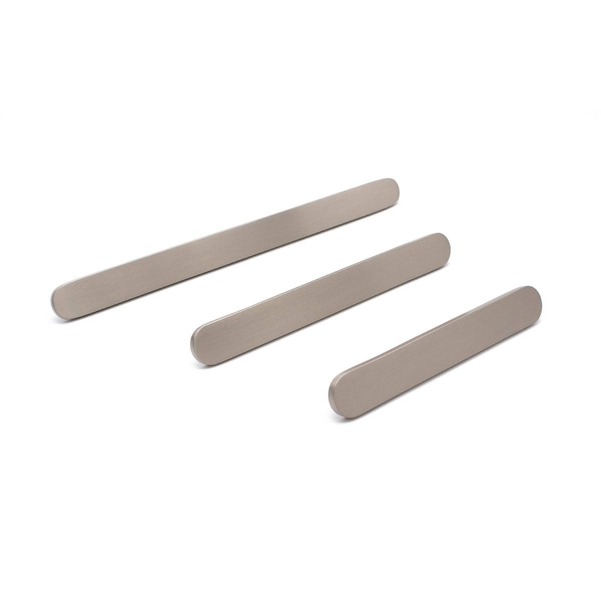 Brushed Nickel Oval Profile Cabinet Pull - Imogen - Manovella - Entry - Point - CABIMO127BN - Manovella