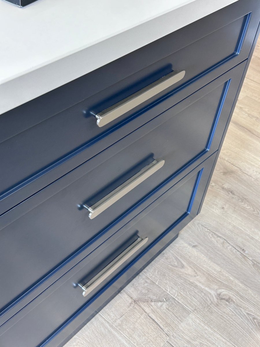 Brushed Nickel Oval Profile Cabinet Pull - Imogen - Manovella - Entry - Point - CABIMO500BN - Manovella