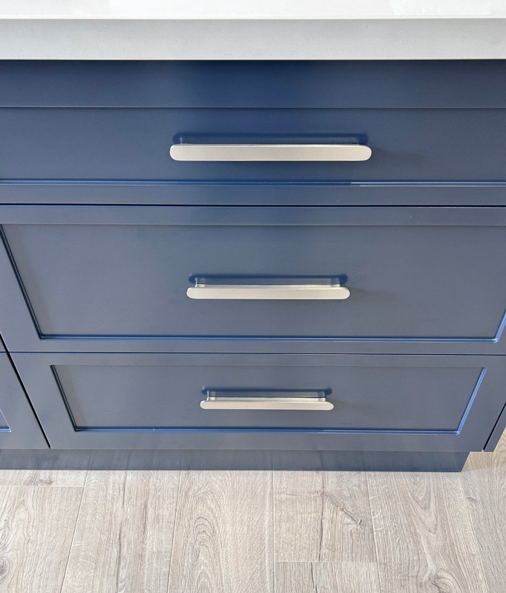 Brushed Nickel Oval Profile Cabinet Pull - Imogen - Manovella - Entry - Point - CABIMO500BN - Manovella