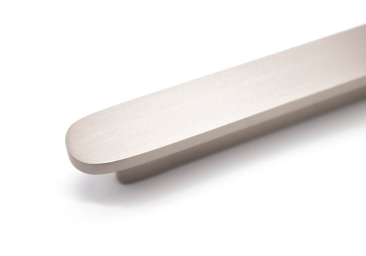 Brushed Nickel Oval Profile Cabinet Pull - Imogen - Manovella - Entry - Point - CABIMO500BN - Manovella