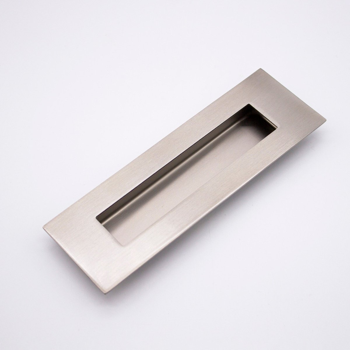 Brushed Nickel Sliding Door Flush Pull 150mm x 50mm - Manovella - Entry - Point - FP150BN - Manovella