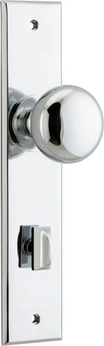 Cambridge Knob - Chamfered Backplate - Entry Point - Iver - Polished Chrome - Door Knobs