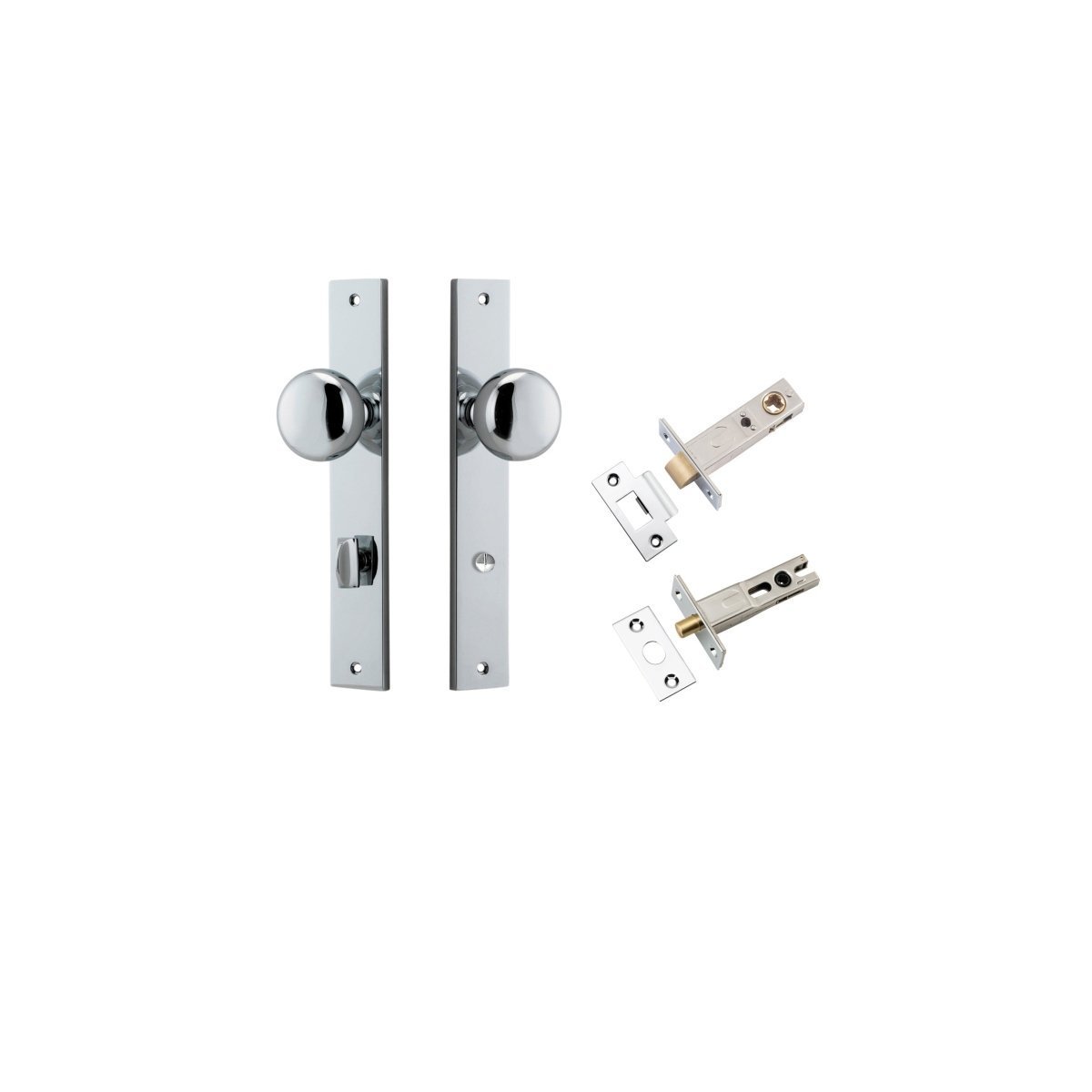 Cambridge Knob - Rectangular Backplate - Entry - Point - 11822KPRIV60 - Iver