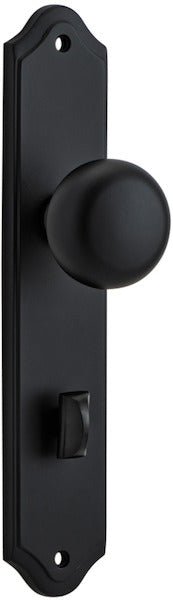 Cambridge Knob - Shouldered Backplate - Entry Point - Iver - Matt Black - Door Knobs