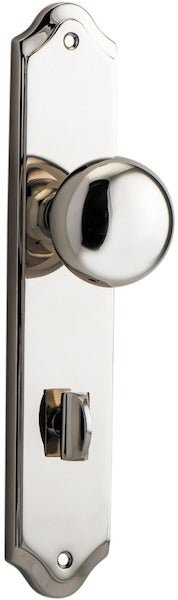 Cambridge Knob - Shouldered Backplate - Entry Point - Iver - Polished Nickel - Door Knobs