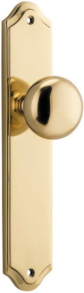 Cambridge Knob - Shouldered Backplate - Entry Point - Iver - Polished Brass - Door Knobs