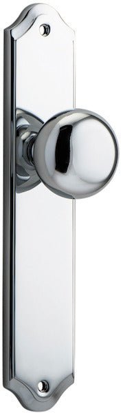 Cambridge Knob - Shouldered Backplate - Entry Point - Iver - Polished Chrome - Door Knobs