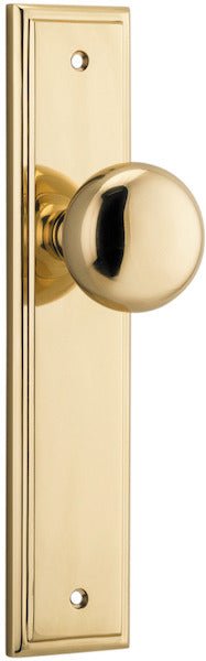 Cambridge Knob - Stepped Backplate - Entry Point - Iver - Polished Brass - Door Knobs