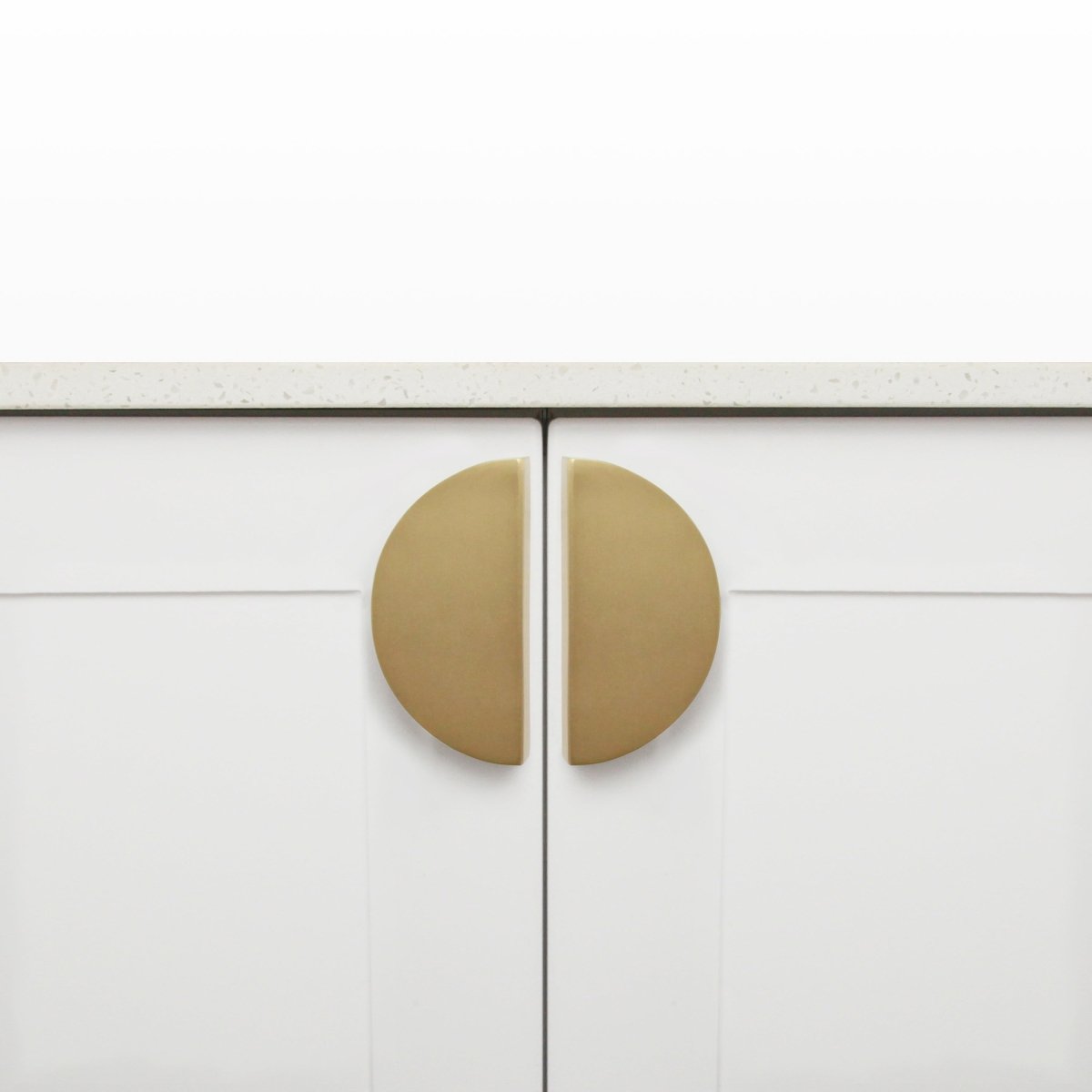 Celeste Half Moon Brass Cabinetry Pull - Little Swagger - Entry - Point - Celeste - AB - 64 - Little Swagger