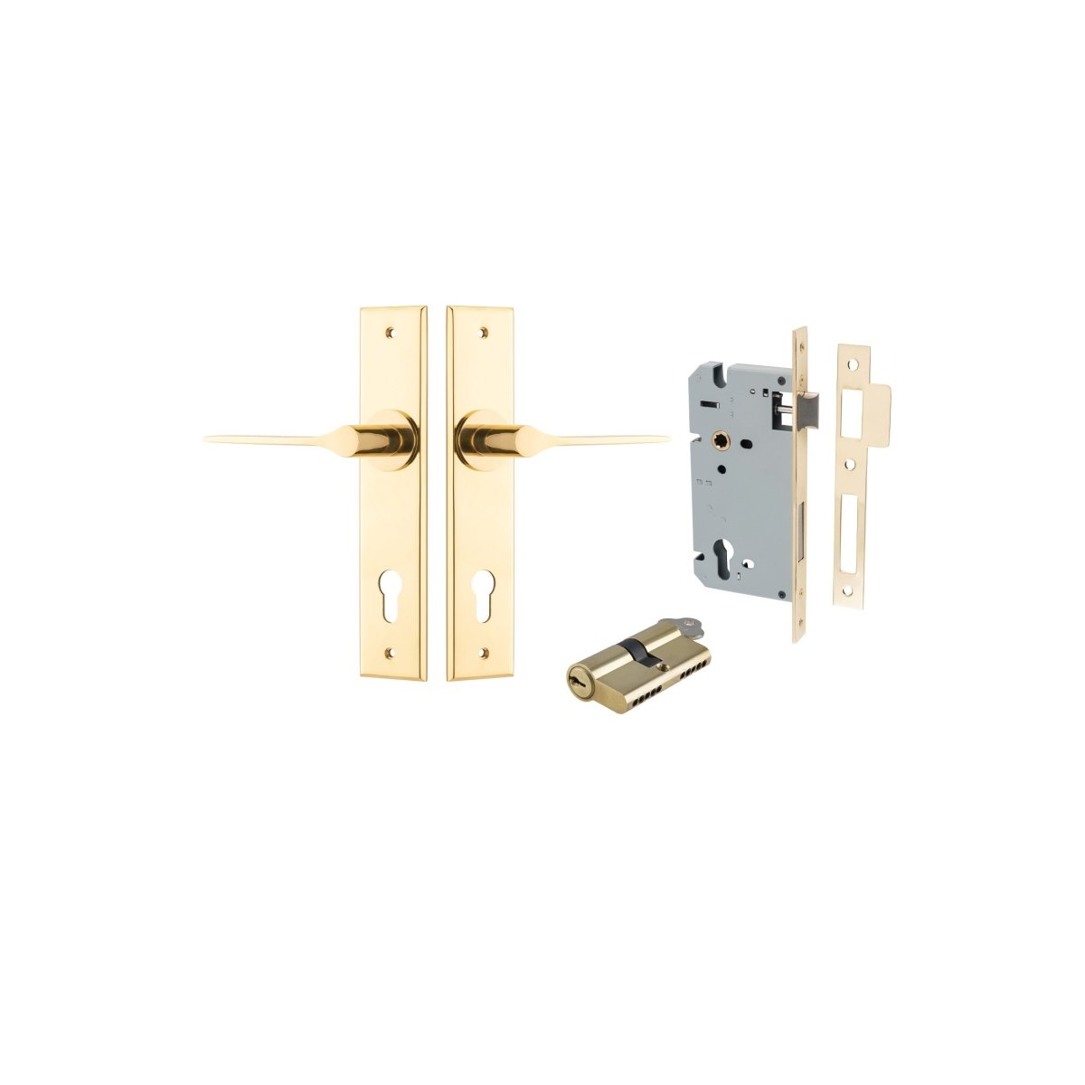 Como Lever - Chamfered Backplate - Entry - Point - 10258KENTR60KK - Iver