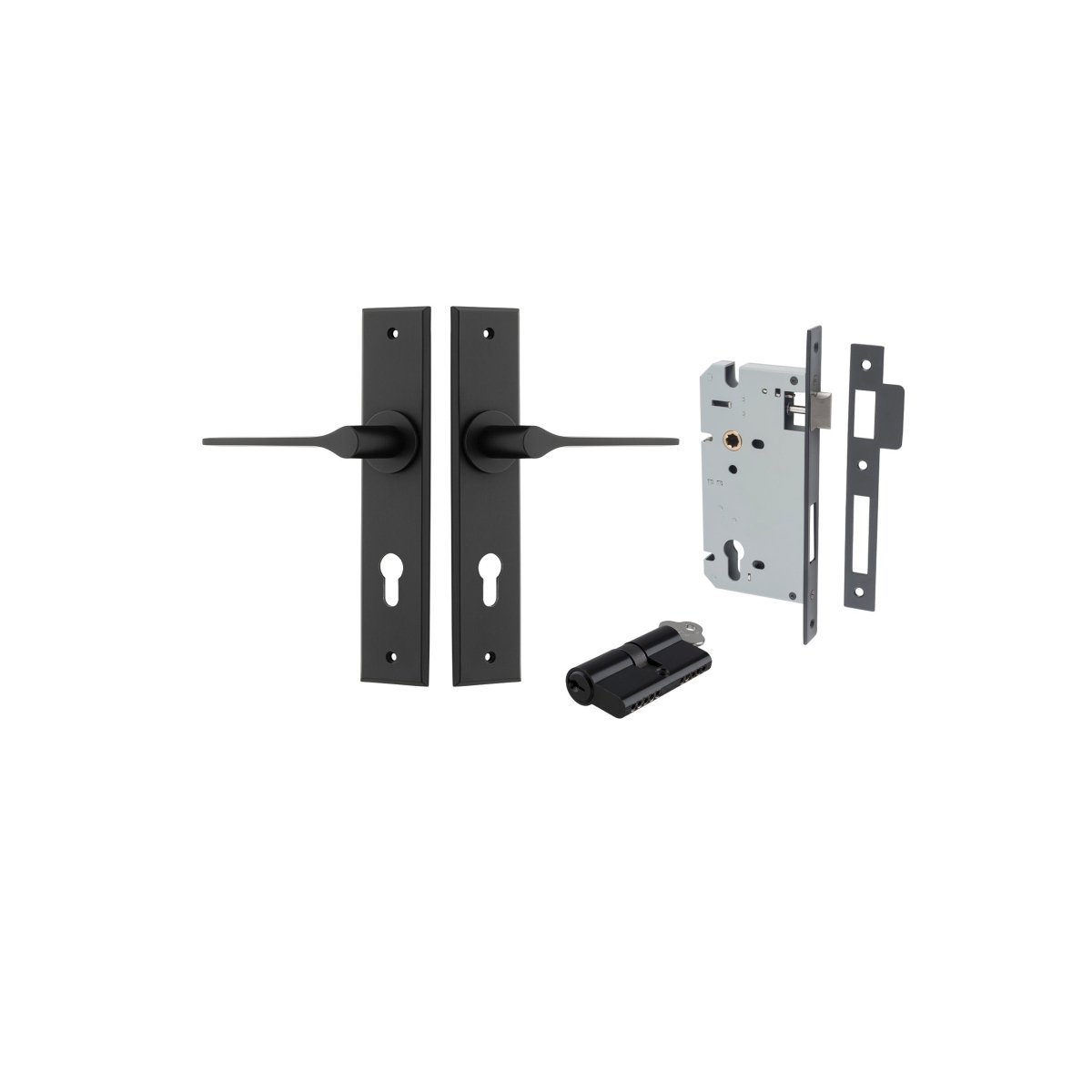 Como Lever - Chamfered Backplate - Entry - Point - 12758KENTR60KK - Iver